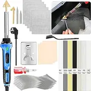 100W 2-in-1 Plastic Welding Kit & Soldering Iron Gun | 3-Speed Temperature Control for Bumper, Kayak, PVC Repairs | Professional Heat Rework Station with Safety Design