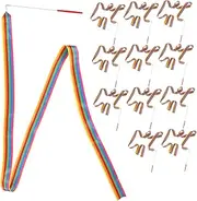 NAMOARLY Gymnastics Ribbon Sticks Kids Dance Ribbon 12pcs for Birthday Parties Gym Ribbons 2m Streamers for Kids