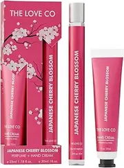 THE LOVE CO Japanese Cherry Blossom Gift Collection: Indulge in Hand Cream & Perfume | Opulent Bathing Experience | Ideal Birthday & Special Occasion Hamper | Gift Hamper For Women Pack of 2