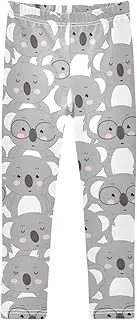 [Joisal] Red Hot Chili Pattern Legging for Girls, Ideal for Leggings for Teen Girls, Kids Pants Girls, Girls Leggings 4t, Cute Koala Bear Pattern, 4 Years