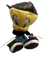 Vintage 1998 Ace Play By Play Looney Tunes Tweety Bird Gangsta Plush Hip Hop Tag