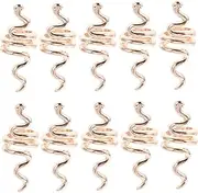 [LOORGVEL] 10pcs Vintage Spiral Hair Accessories for Dreadlocks and Braids Retro Snake Hair Jewelry for Women and Men