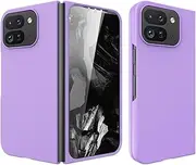for Google Pixel 9 Pro Fold Phone Case, [ Full Coverage Protection & Screen Protector ] Thin and Slim Plain Simple Cover Anti-Fingerprint Anti-Drop Case for Google Pixel 9 Pro Fold (Purple)