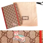 NEW $260 GUCCI Whimsy DERPY CAT GG Supreme Coated Canvas Stationery NOTEBOOK NWT