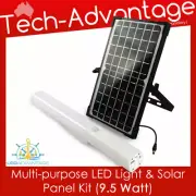 Multi-purpose 9.5 Watt LED Light + Solar Panel Kit Camping Campervan Boat 4X4