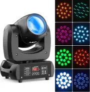 Luces de DJ con cabezal móvil de 120 W, escenario de prisma de 18 facetas