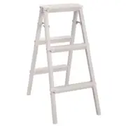 Birdrock Home Step Ladder 2.5' 3-Step Compact Folding Steel Aluminum Silver