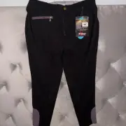 Devon Aire Ladies All-Pro Ribbed Riding Breeches Black Style 500R Size 34R Horse