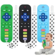 3pcs Silicone Teething Toys for Infant Toddlers in Remote Control Shape Teethers