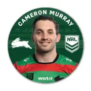333730 SOUTH SYDNEY RABBITOHS NRL TEAM CAMERON MURRAY PLAYER IMAGE BUTTON BADGE