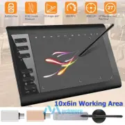 VIN1060 Plus Digital Graphics Drawing Tablet 10x6in HD Screen+BatteryFree Stylus