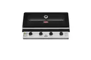 1200 Series Black Enamel 4 Burner Built In BBQ w/ Cast Iron Burners & Grills - BBG1240BB