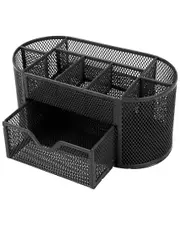Fresh Fab Finds 9-Compartment Mesh Pencil Holder Desk Organizer