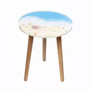 Leni Handcrafted Resin Side Table Shell Beach 40x40x51.5cm