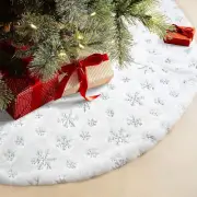 50-150cm Christmas Tree Skirt Base Xmas Floor Mat Ornaments Decoration White