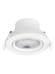 Scope Lens LED Colour Switch 90mm Cut Out Gimble Downlight in White