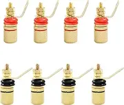 Aracombie 10Pcs 4mm Banana Plug Socket, Speaker Binding Post, Gold Plated Terminal Amplifier Connector Jack for Arduino