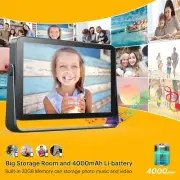 Digital Photo Frame RWF-109/10 inch Wi-Fi Rechargeable , Carbon Black with 32GB