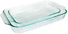 Basics Clear Oblong Glass Baking Dishes, 2 Piece Value-Plus Pack Set