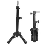 Foldable Wig Stand Tripod Alloy Mannequin Head Holder Adjustable Mannequin H HR6