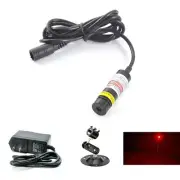 Loctor 650nm 10mW Red Focusable Dot Laser Module 5V Adapter w/ Holder