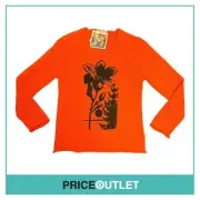 Comme des Garçons Jingle Flowers - Mens Orange Knit Jumper - Size M - BRAND NEW