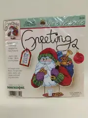 Wire Welcome # 8654 Santa's Snack Greetings Counted Cross Stitch Kit Dimensions