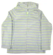 Old Navy Girls Size 5 or 8Micro Fleece Full Zip Hoodie NWT Gray Stripes