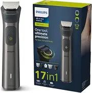 Philips Multigroom Series 7000, 17-in-1 Head to Toe Trimmer, Chrome finish, Precision trimming comb, Self-sharpening metal blades, MG7940/85