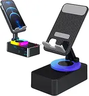 Desk Smartphone Cradle - 4-in-1 Phone Mount, 360 Degree Rotating Audio Phone Stand, 5V-2A Smartphone Cradle with Audio, Phone Mount Speaker Bank Shining Night Light
