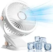 Seyaom 6 Inch USB Desk Fan With Sturdy Clip, 720° Wide-angle Rotating, 3 Speeds, 1200mAh Strong Wind Desktop Fan Suitable for Home, Office, Bedroom, Outdoor