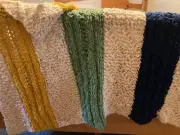 Sundance Catalog Chunky Knit Stripe Afghan Throw - NEW