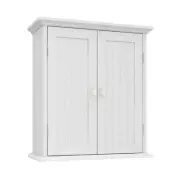 Cubilan Bath Over The Toilet Wall Cabinet 24" Concealed Hinges White W/ Hardware