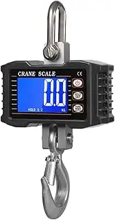 [JAJAJ] Industrial Digital Crane Scale 1000kg/ 2204lbs Digital Hanging Scale, Heavy Duty Crane Scale, LCD Backlight Industrial Hook Scales For Construction Site Fishing for Farm,Livestock,Factory,Construction