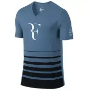 New Nike RF SS V-Neck Tee Shirt 777865 Tennis Roger Federer Athletic Cut