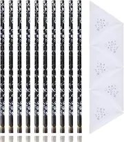 JERCLITY 10 Piece Rhinestone Picker Pencil Set Self Adhesive Nail Dotting Wax Pen with 5 Piece Triangular Beads Sorting Tray for Nail Art DIY Decoration