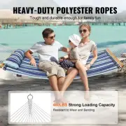 Double Quilted Fabric Hammock 12FT Two Person with Spreader Bars and Pillow