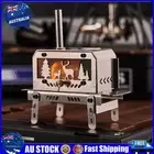 Mini Tent Stove with Chimney Charcoal Stove Aroma Diffuser for Outdoor Camping ^