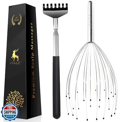 USAGA 28 Fingers (3rd Generation) Head Massager, Scalp Massager, Head Scratch