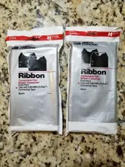 Smith Corona Typewriter Ribbon Dual Pack Lift Off Correction Tape Black (2) New