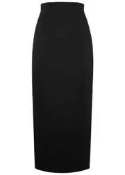 Khaite Loxley Satin Maxi Skirt - Black - 6 (UK10 / S) 6 (UK10 / S)
