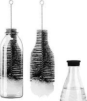 Bottle Brush for Sodastream Bottle, Soda Bottle Cleaning Brush with Gentle & Anti-Scratch Bristles Bottle Cleaner Bottle Washing Brush for Soda Bottles