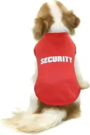 Dog Shirt Tee Shirts Puppy Summer Clothes Dog Tank Top Vest Security Sweat Shirt for Small Dog Medium Dog Cat (Red, XL)
