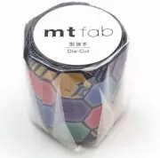MT WASHI PAPER MASKING TAPE - FAB STARS & TILES DIE-CUT - MTKT1P18