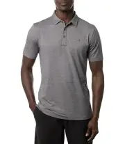 NWT Travis Mathew The Heater Mens Golf Polo Grey Large The Eco Collection
