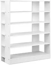 [Artiss] Shoe Rack, 6 Tier Shoe Storage Organiser Shoes Rack, Free Standing Shoe Tower Space Saving Shoe Shelf Organizer for Closet Hallway Entryway, White