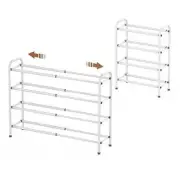 Gonfoam 4-Tier Expandable Shoe Rack,Adjustable Shoe Shelf Storage Organizer