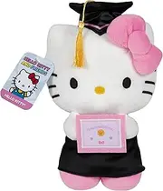 Hello Kitty and Friends, 8-Inch Graduation Hello Kitty Plush - Officially Licensed Sanrio Product from Jazwares - Ages 6+