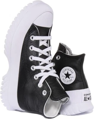 Converse Women's High-Top Sneaker, Black White, 7.5 US NEW