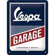 Nostalgic Art 15x20cm Small Wall Hanging Metal Sign Vespa Garage Home/Cafe Decor
